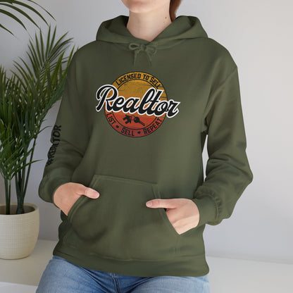🌄 Licensed to Sell Realtor Hoodie – Buy. Sell. Repeat. In Style.