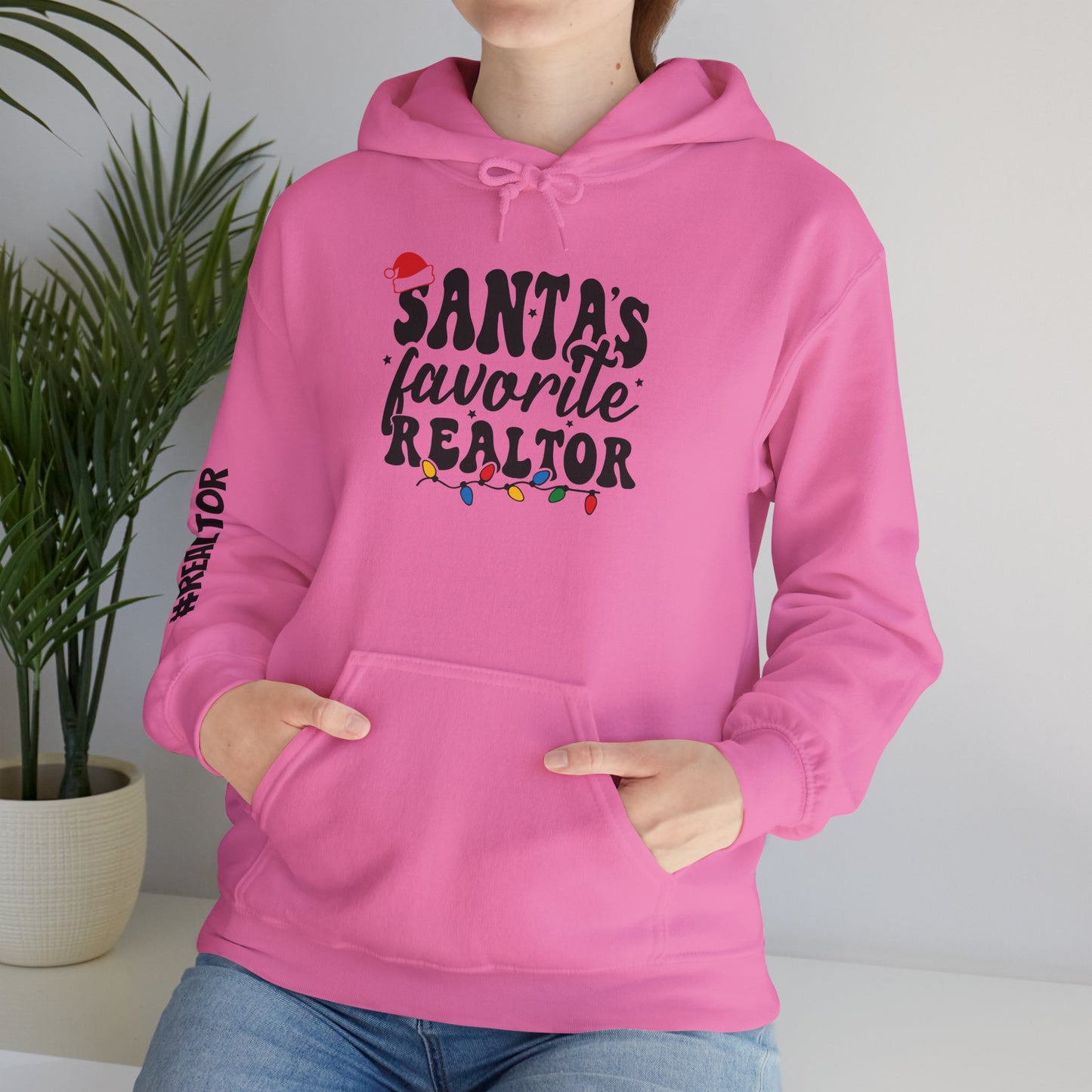 🎄 Santa’s Favorite Realtor Hoodie – Light It Up and List It!