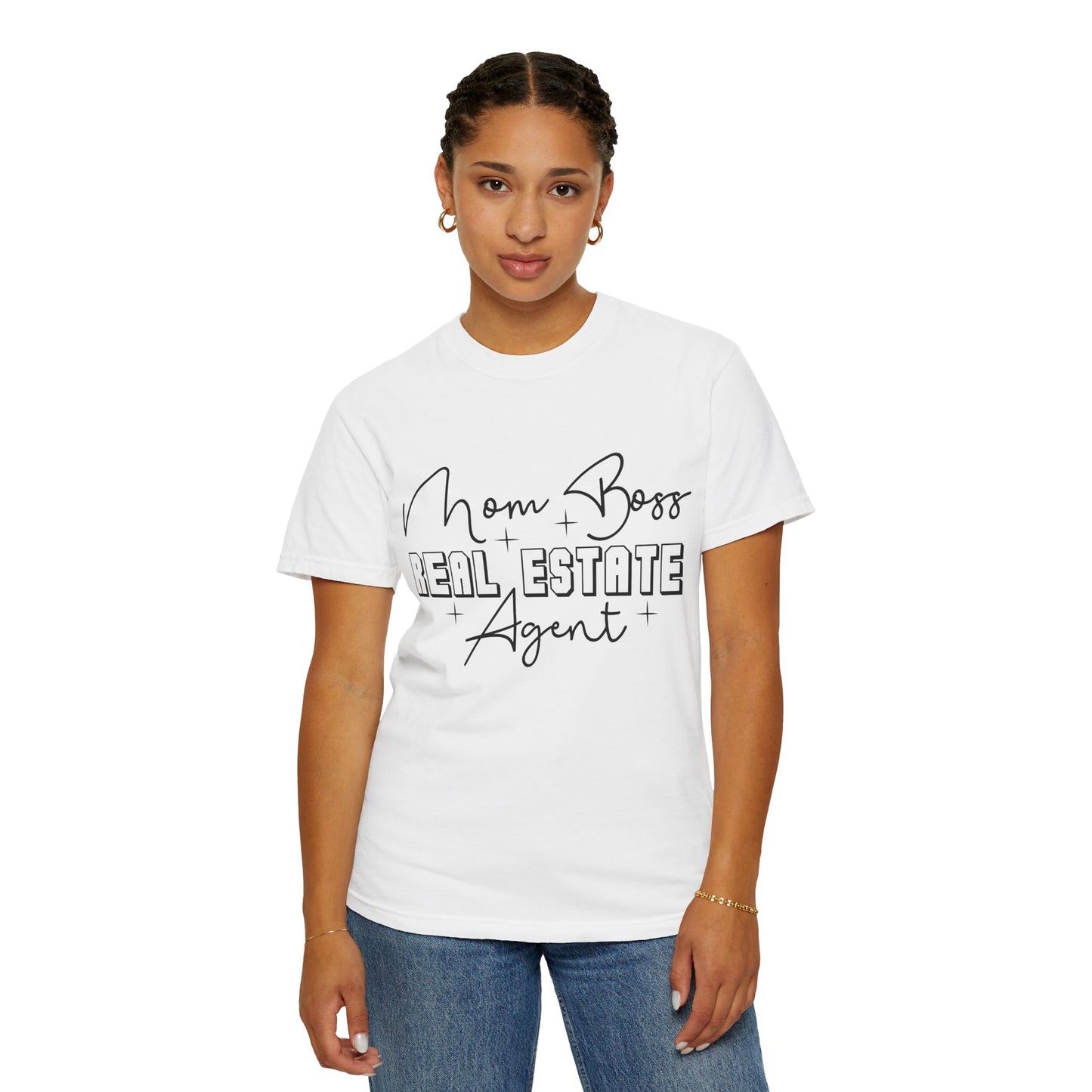 Mom Boss Real Estate Realtor Women Garment-Dyed T-shirt
