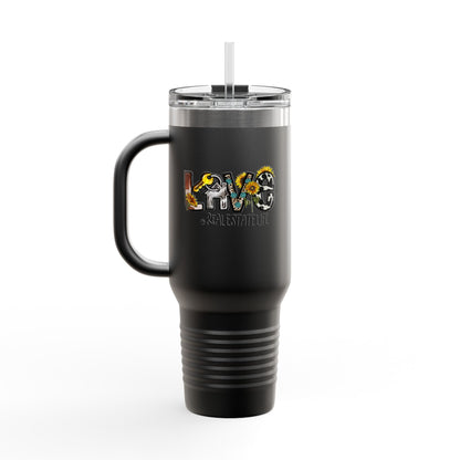 LOVE #RealEstateLife Tumbler – 40 oz Stainless Steel Mug with Colorful Realtor Design