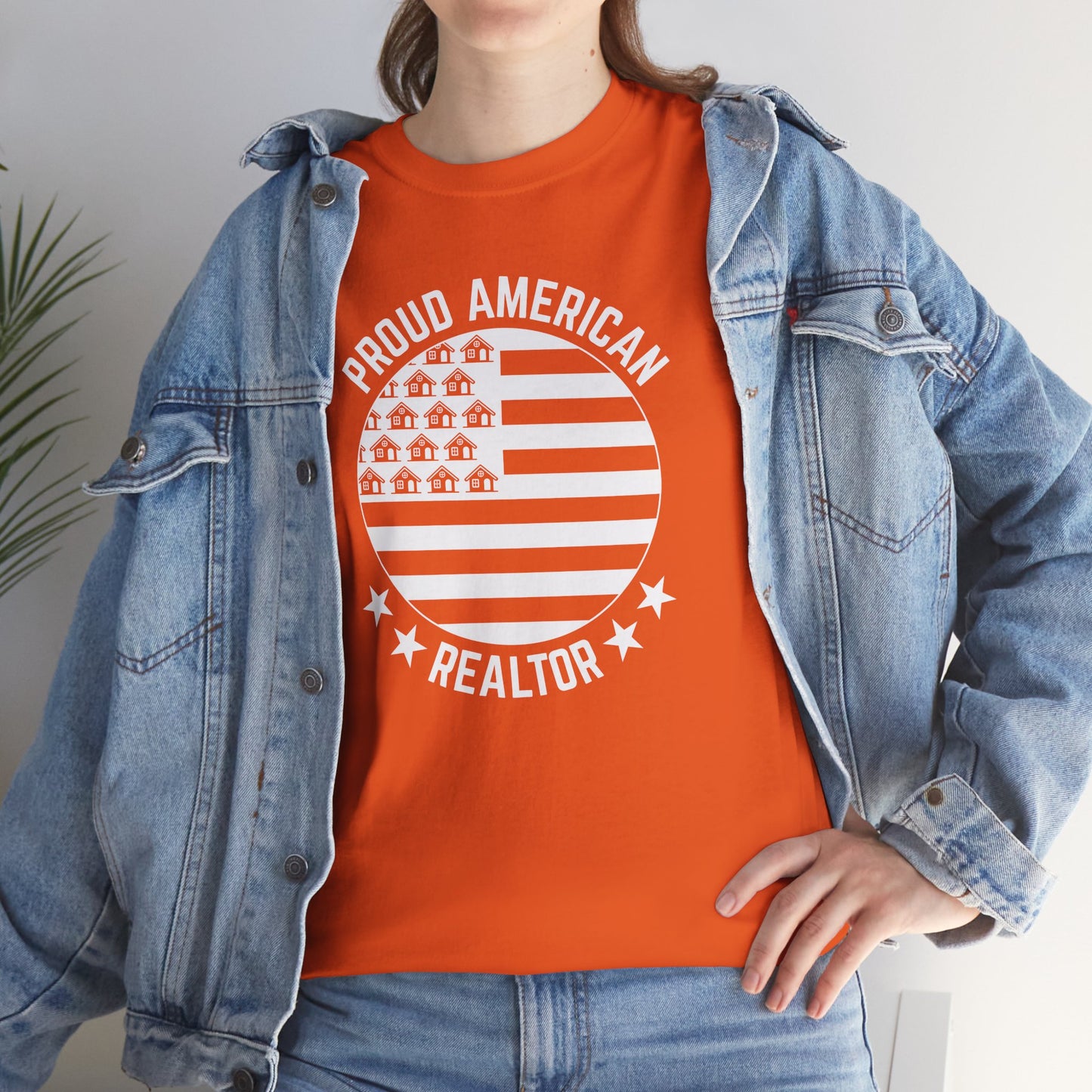 Proud American Realtor Tee – Stars, Stripes & Sold Signs