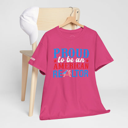 Proud to Be an American Realtor Tee – Bold, Brave & Built to Sell 🏡⭐