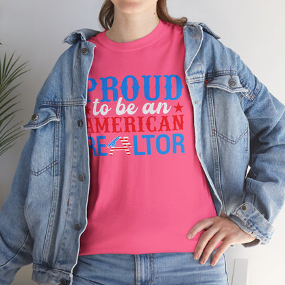 Proud to Be an American Realtor Tee – Bold, Brave & Built to Sell 🏡⭐