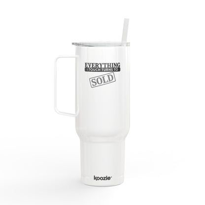 Everything I Touch Turns to SOLD Tumbler – 40 oz Stainless Steel Realtor Mug with Handle & Straw