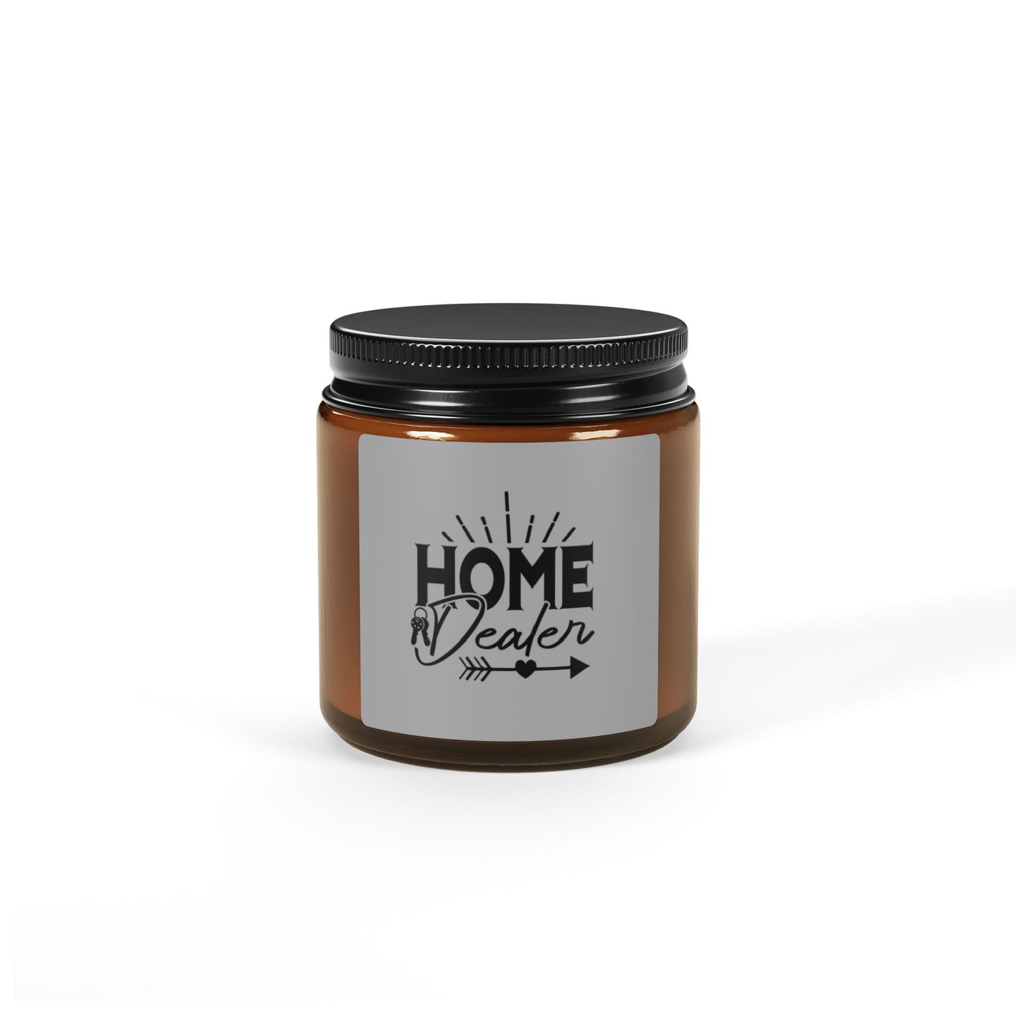 Home Dealer Realtor Scented Soy Candle (Multi-Size, Amber Jar)