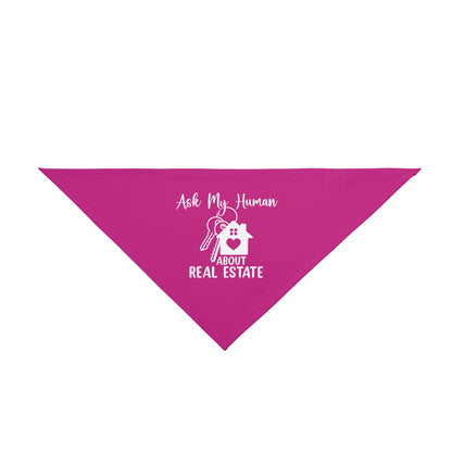 Realtor Dog Bandana – Ask My Human, They Sell Houses & Throw Treats