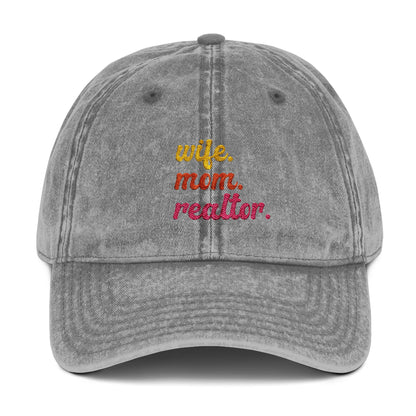 Embroidered Wife. Mom. Realtor. Hat