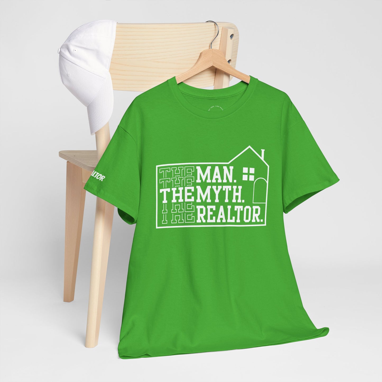 The Man. The Myth. The Realtor. Tee – Legendary Listings Start Here 🏠💬