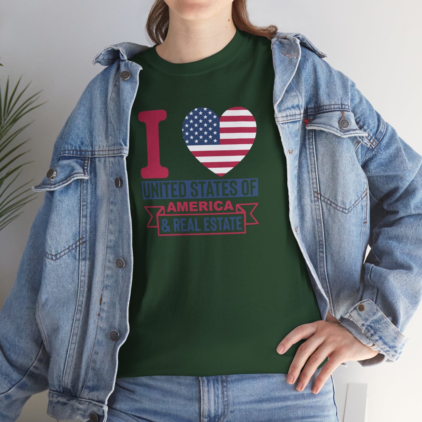 I ❤️ America & Real Estate Tee – Where Freedom Meets the Front Door 🏠