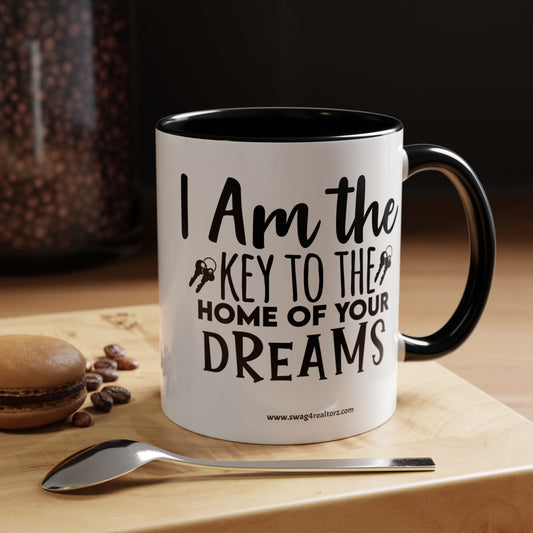 I Am The Key Realtor Accent Coffee Mug (11, 15oz)