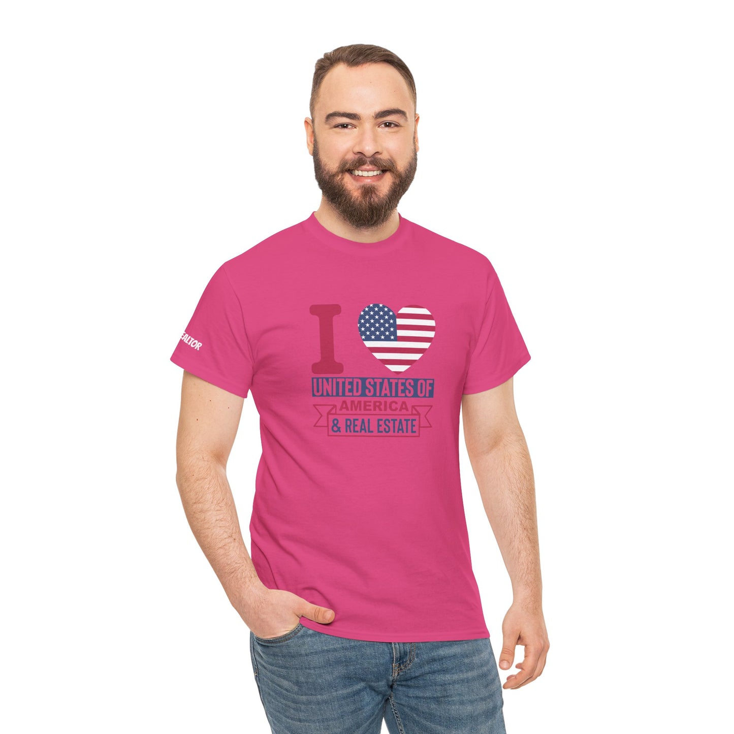 I ❤️ United States of America & Real Estate Tee – Freedom, Fireworks, and For Sale Signs 💥🏡