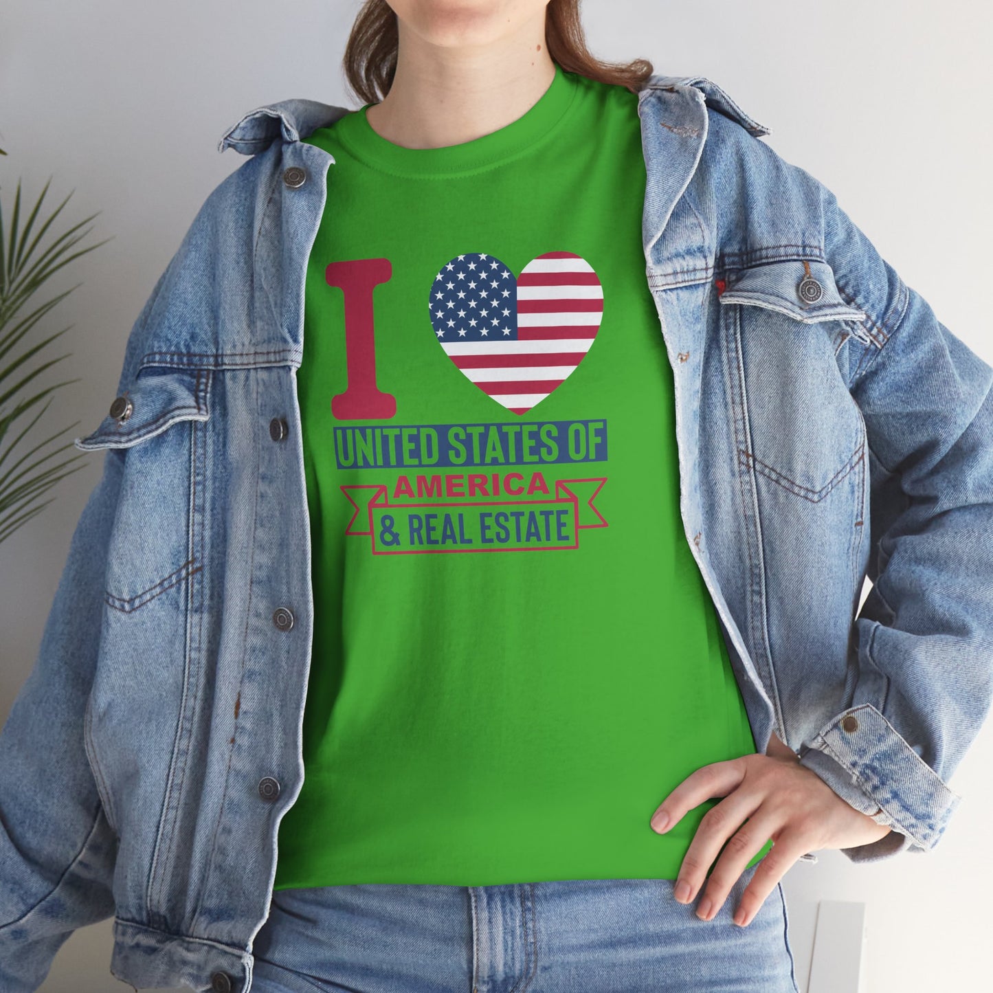 I ❤️ America & Real Estate Tee – Where Freedom Meets the Front Door 🏠