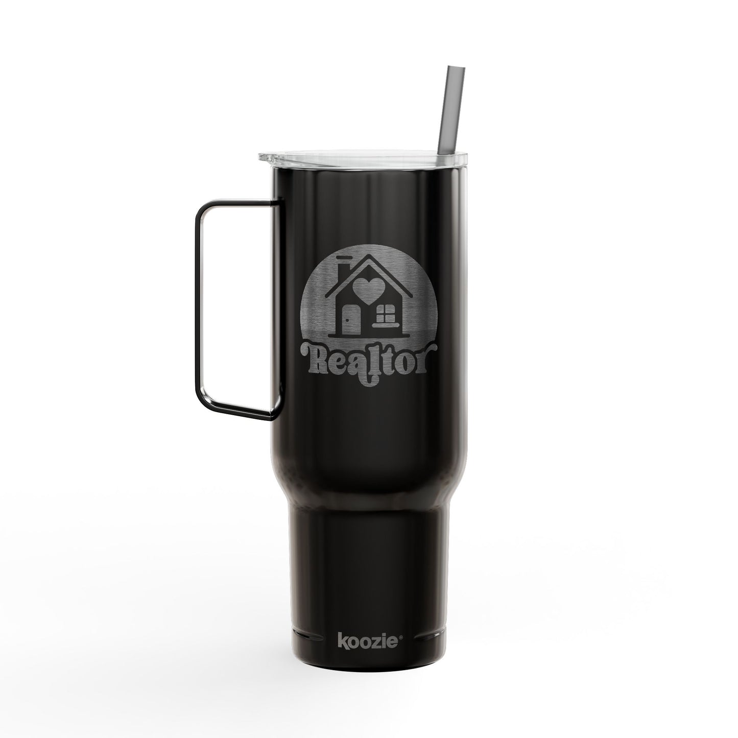 Heart & Home Realtor Tumbler – 40 oz White Stainless Steel Mug for Real Estate Agents