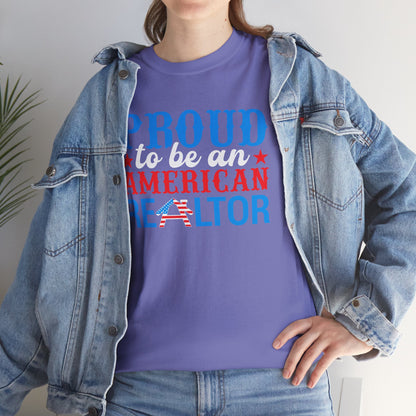 Proud to Be an American Realtor Tee – Bold, Brave & Built to Sell 🏡⭐