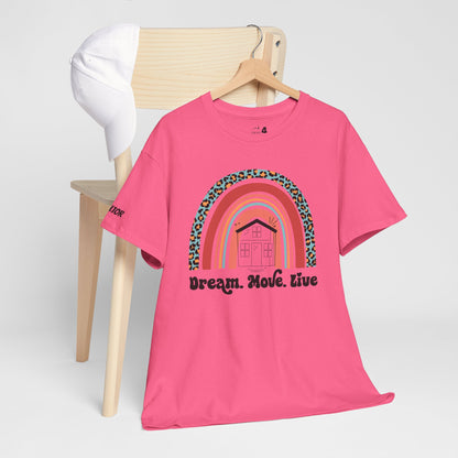 🌈 "Dream. Move. Live." Realtor Tee – Because Homeownership is the Real Pot of Gold! 🏡