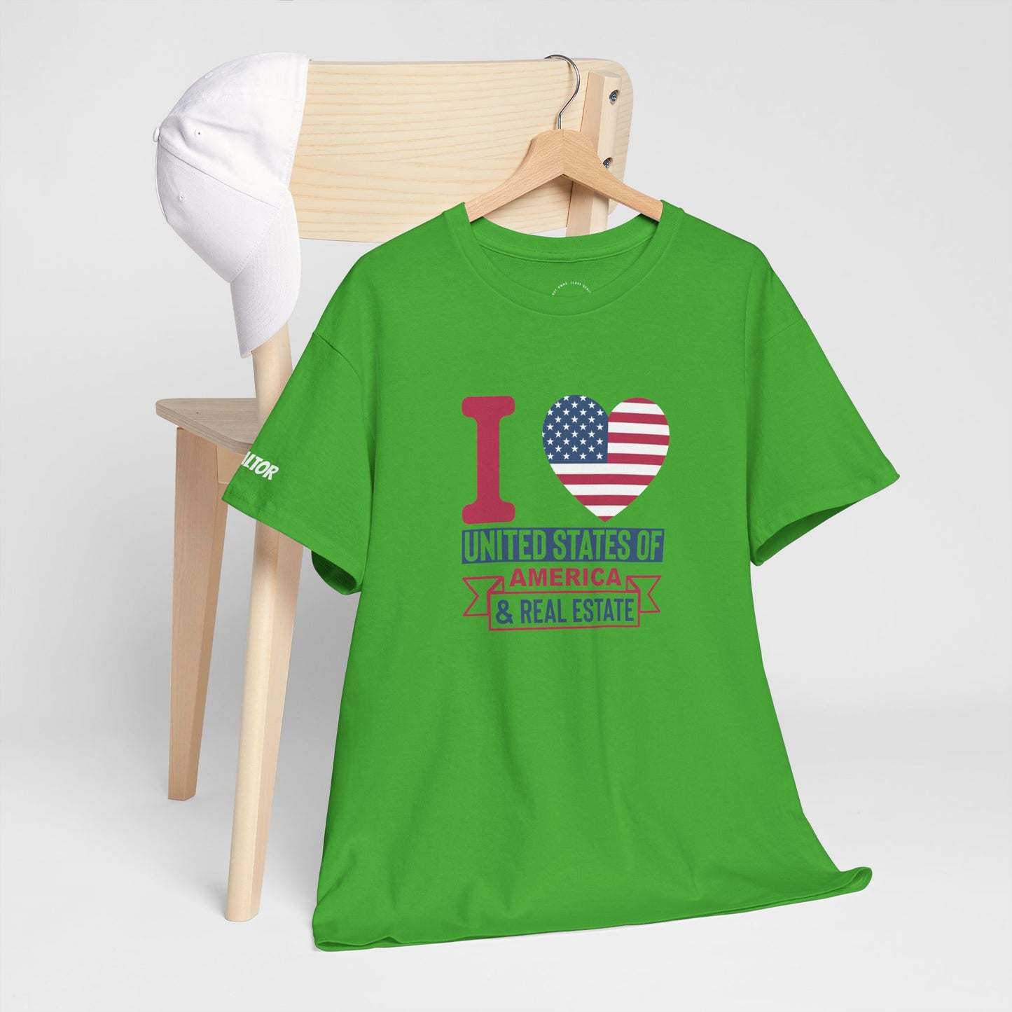 I ❤️ United States of America & Real Estate Tee – Freedom, Fireworks, and For Sale Signs 💥🏡