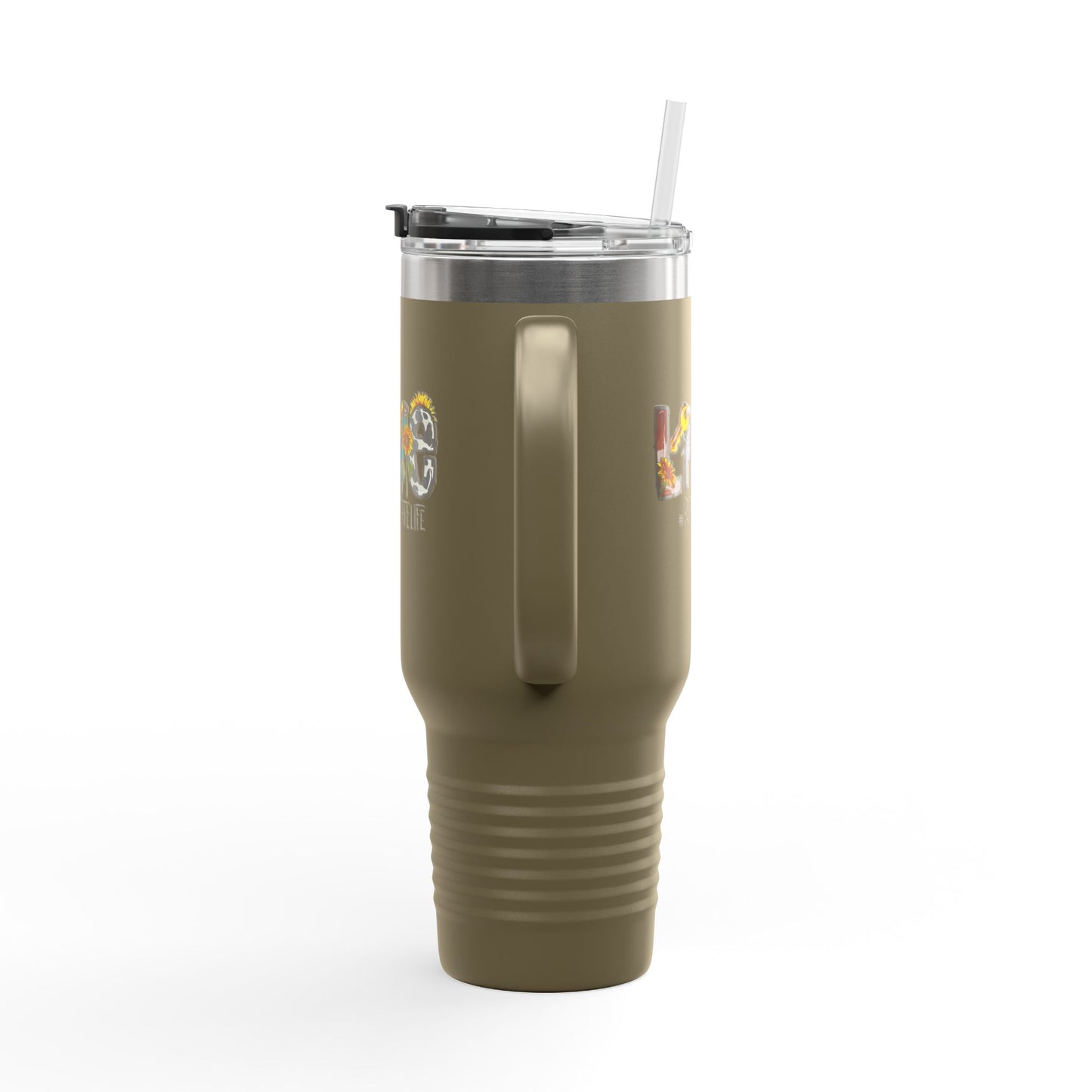 LOVE #RealEstateLife Tumbler – 40 oz Stainless Steel Mug with Colorful Realtor Design