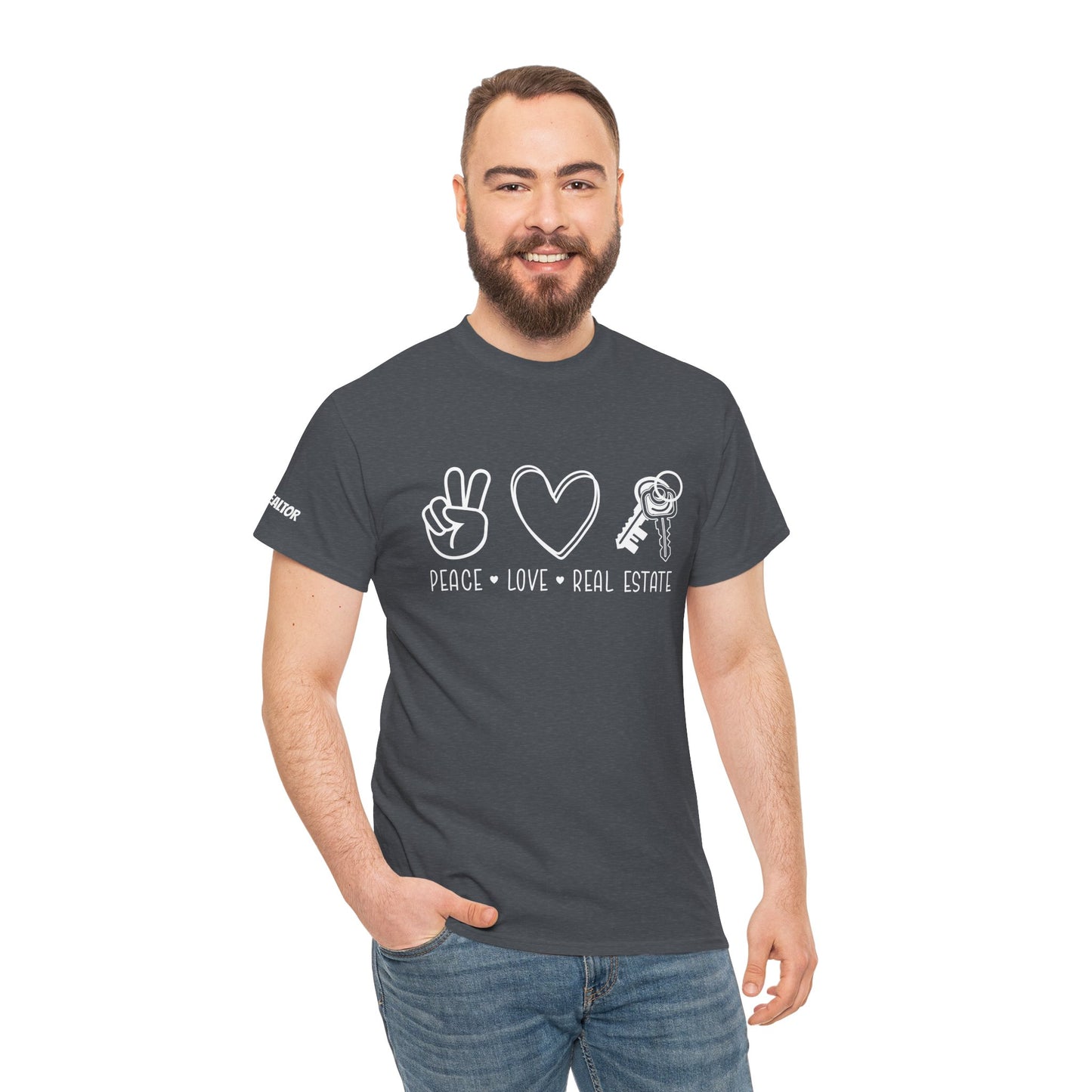 Peace • Love • Real Estate Tee – Keys, Calm & Closing Vibes ✌️❤️🔑