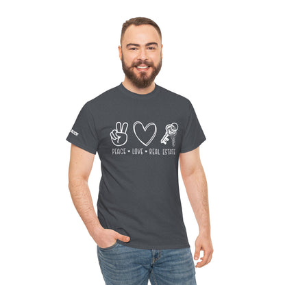 Peace • Love • Real Estate Tee – Keys, Calm & Closing Vibes ✌️❤️🔑