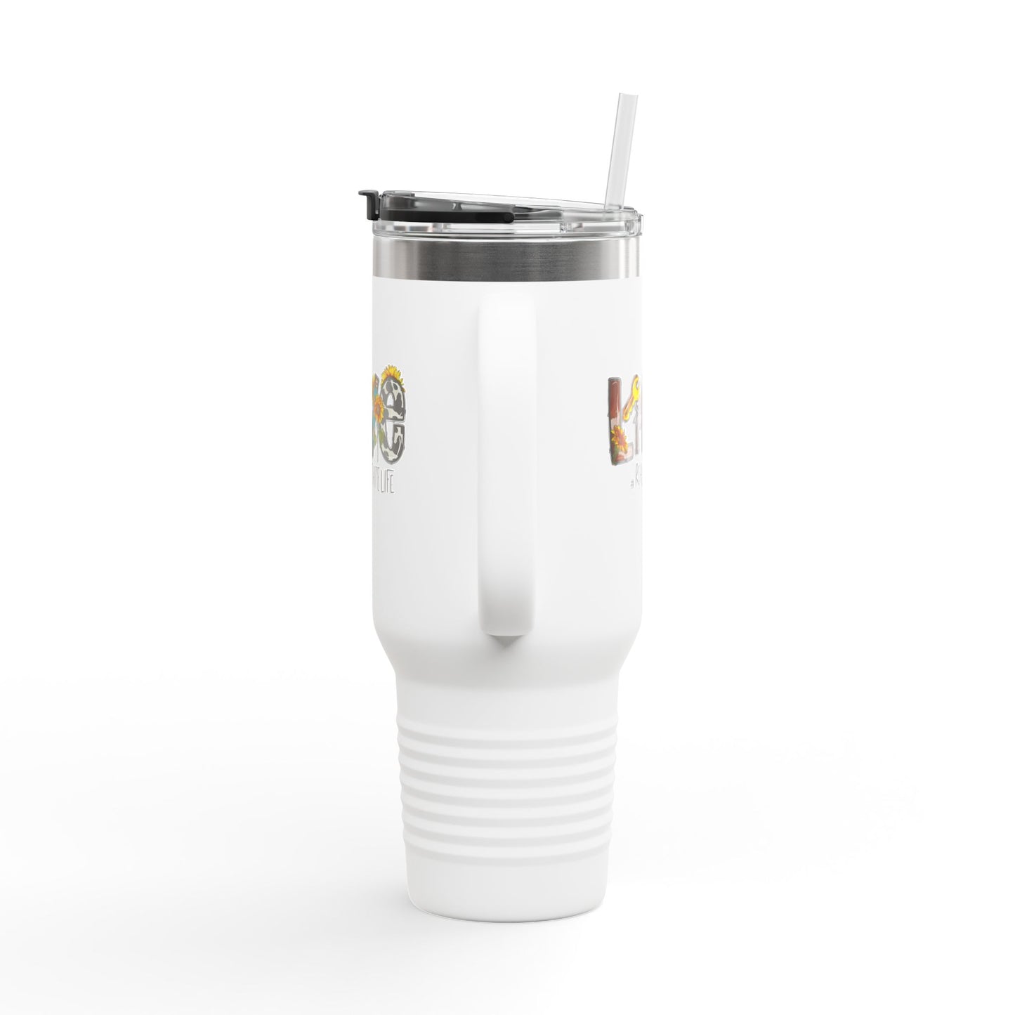 LOVE #RealEstateLife Tumbler – 40 oz Stainless Steel Mug with Colorful Realtor Design