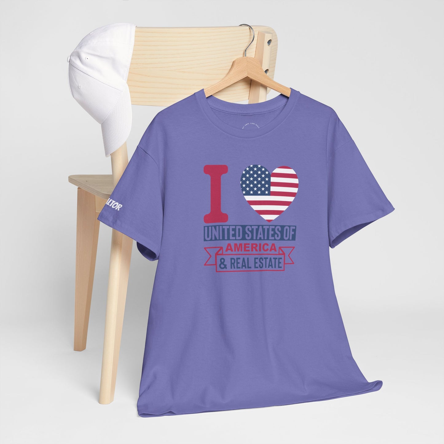 I ❤️ America & Real Estate Tee – Where Freedom Meets the Front Door 🏠