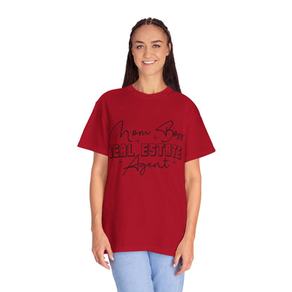 Mom Boss Real Estate Realtor Women Garment-Dyed T-shirt