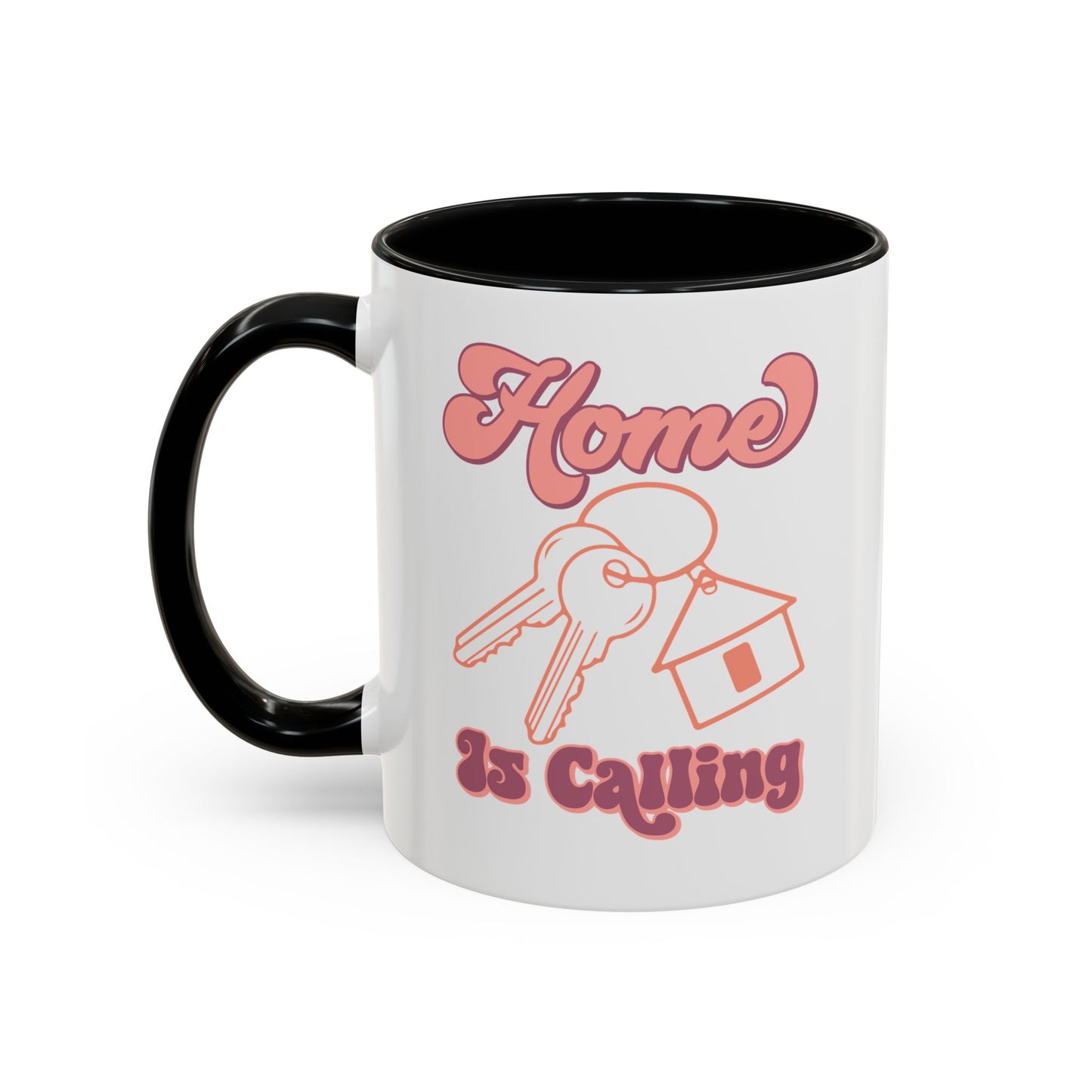 Home Is Calling Realtor Accent Coffee Mug (11, 15oz)