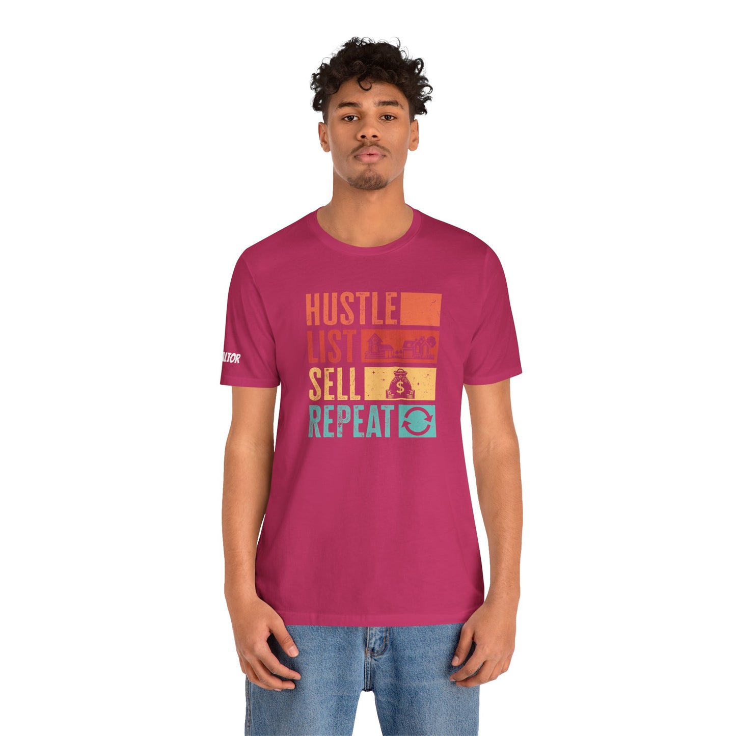 🏡 Hustle. List. Sell. Repeat. – The Official Realtor Mantra Tee! 🏡