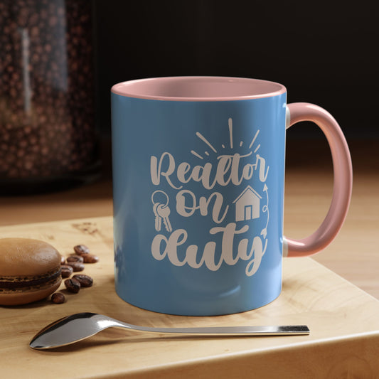 Realtor On Duty Accent Coffee Mug (11, 15oz)