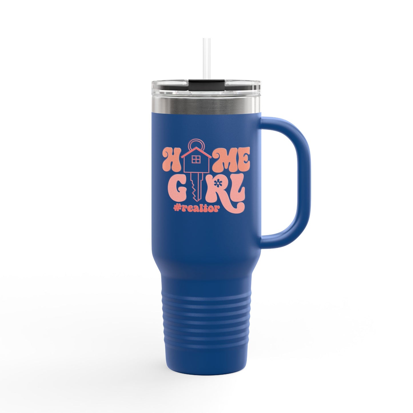Home Girl #Realtor Tumbler – 40 oz Stainless Steel Mug with Key & Retro Font