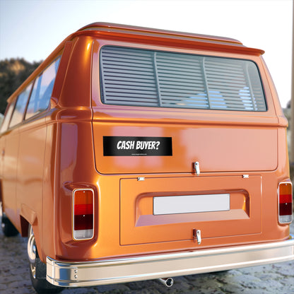 💰 Cash Buyer? Bumper Sticker – Real Estate Pickup Line, Lead Gen Tool, and Rolling Billboard All in One 🚘