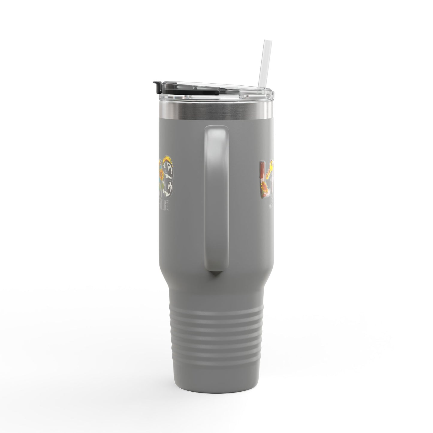 LOVE #RealEstateLife Tumbler – 40 oz Stainless Steel Mug with Colorful Realtor Design