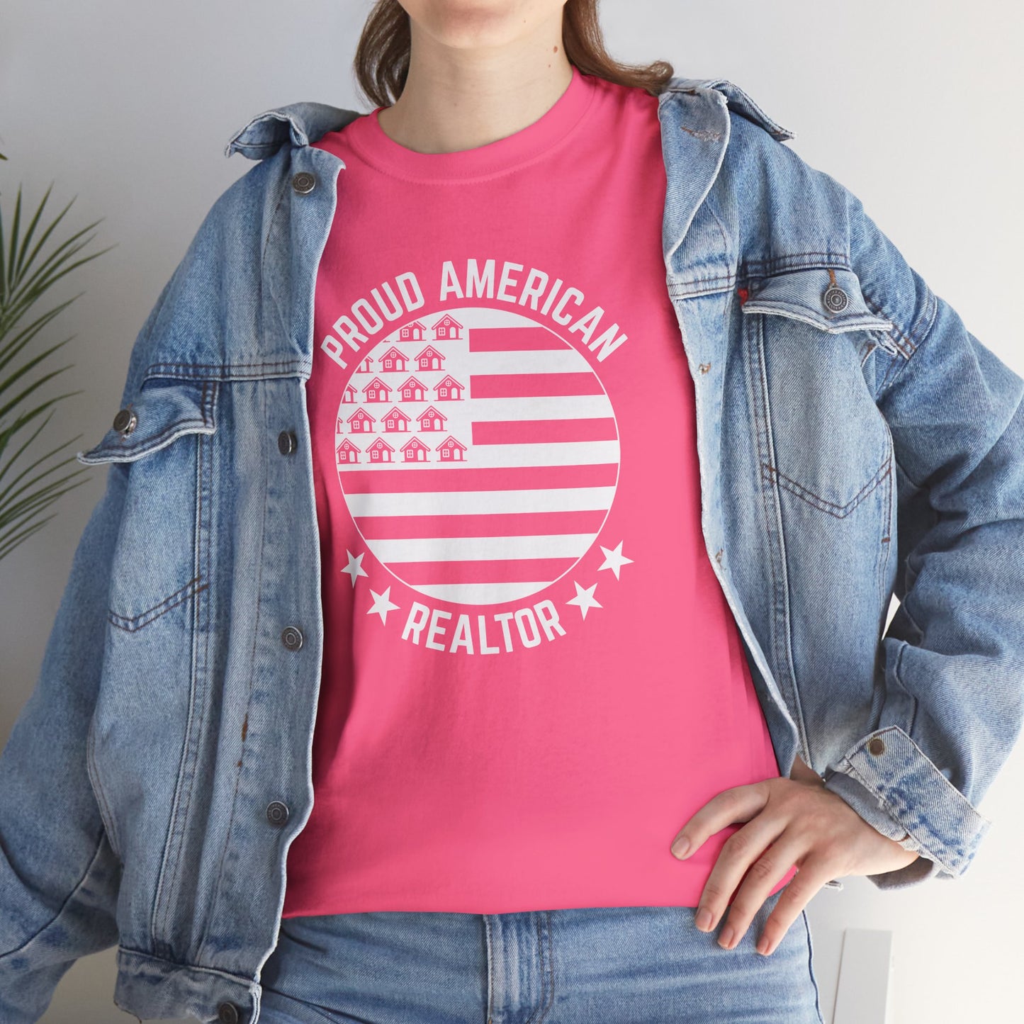 Proud American Realtor Tee – Stars, Stripes & Sold Signs