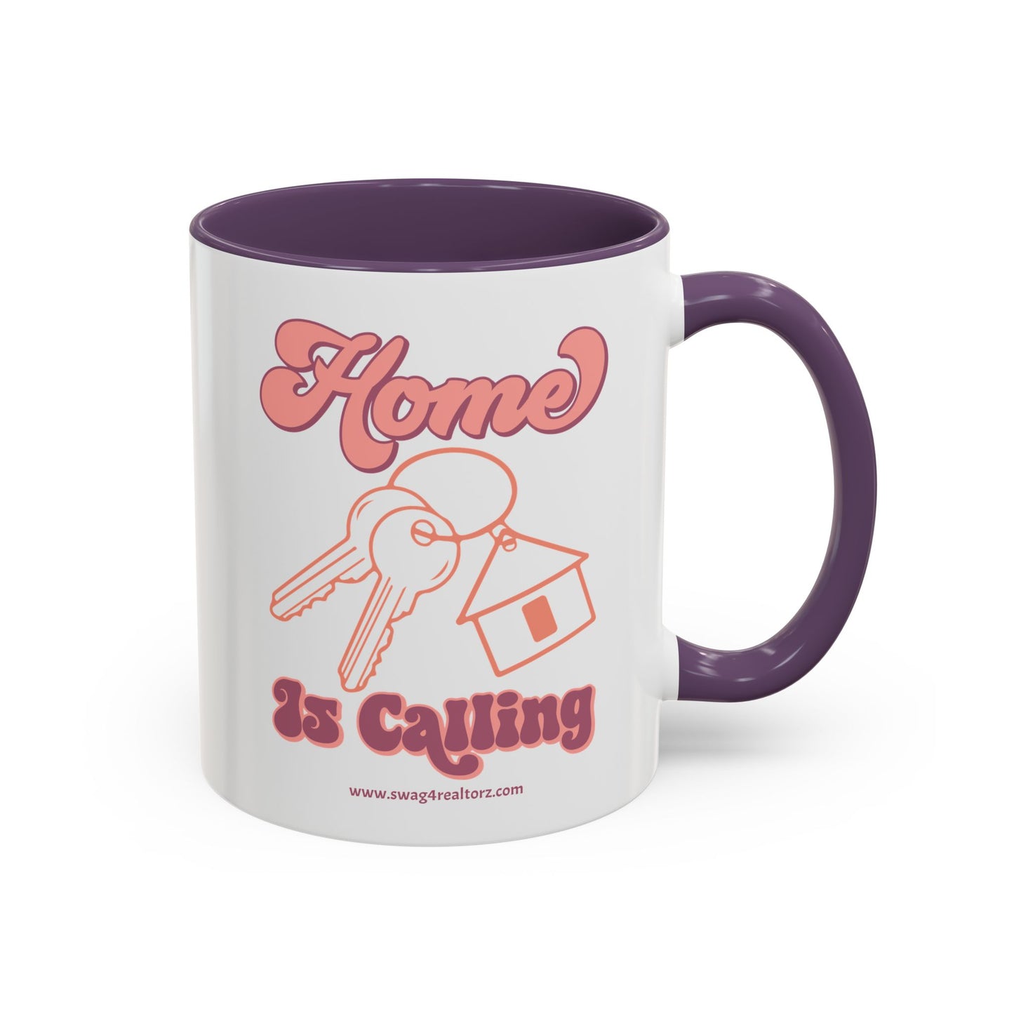 Home Is Calling Realtor Accent Coffee Mug (11, 15oz)