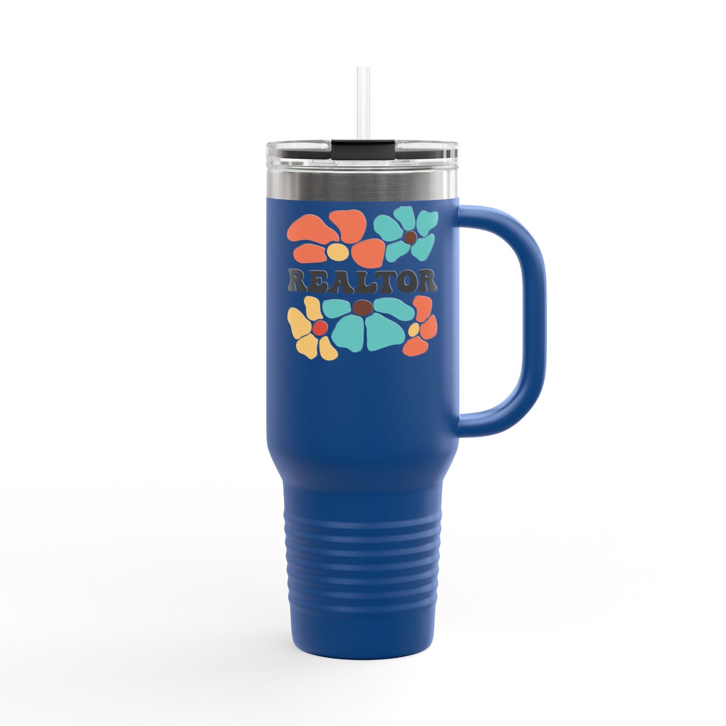 Colorful Floral Realtor 40oz Tumbler – Real Estate with a Pop of Personality 🌼☕💪