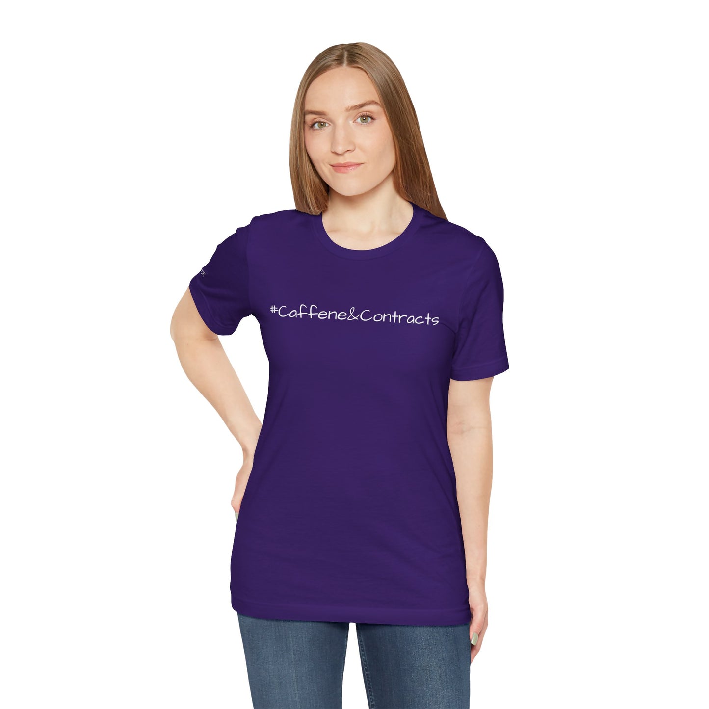 ☕ #CaffeineAndContracts – Jersey Tee - Perfect Gift for Real Estate Agents