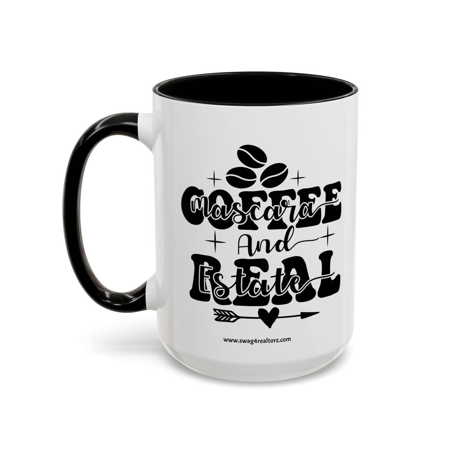Coffee Mascara And Real Estate Realtor Accent Coffee Mug (11, 15oz)