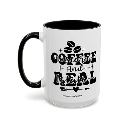 Coffee Mascara And Real Estate Realtor Accent Coffee Mug (11, 15oz)