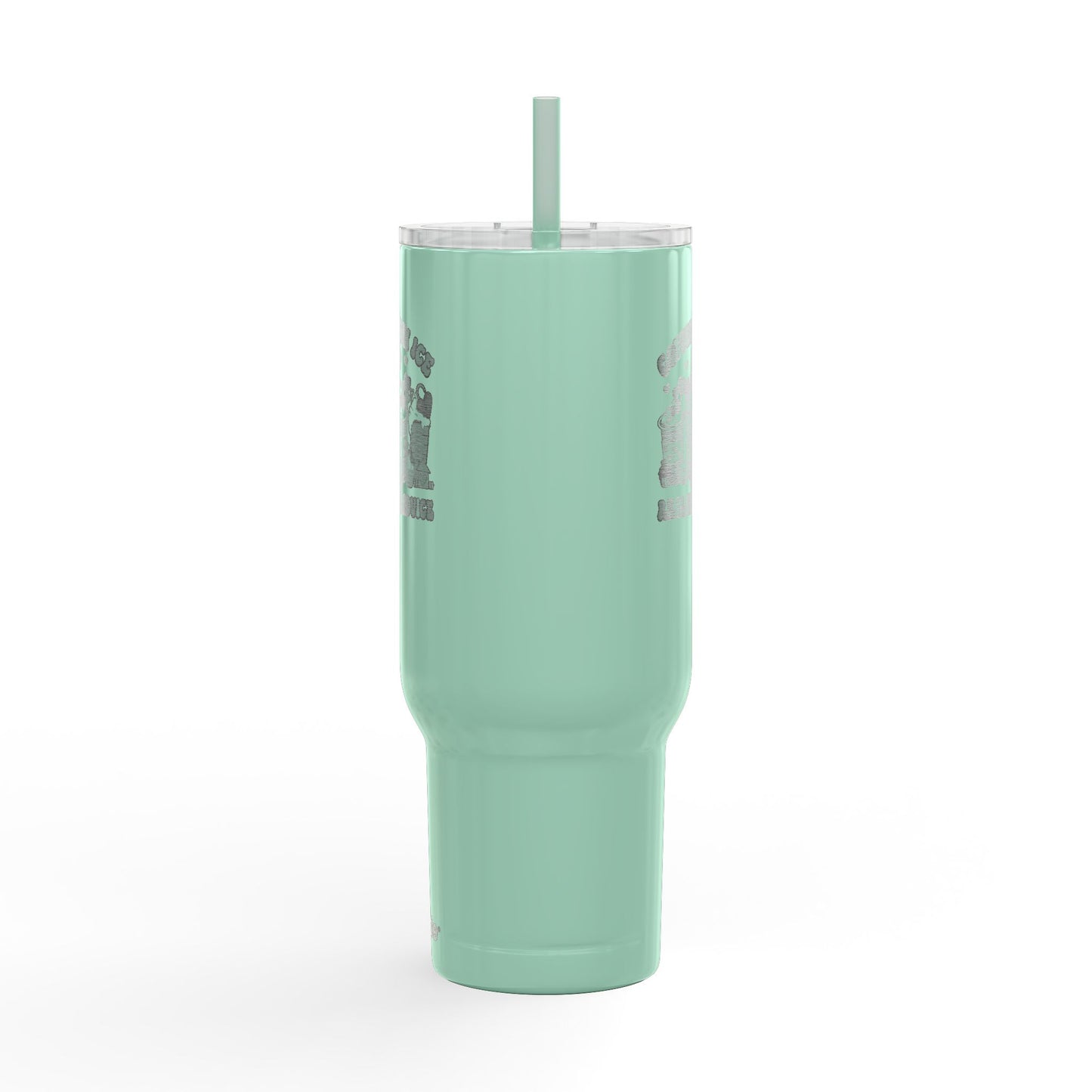 Coffee, Ice & Real Estate Advice Tumbler – 40 oz Stainless Steel Mug for Realtors (Lifestyle Image)