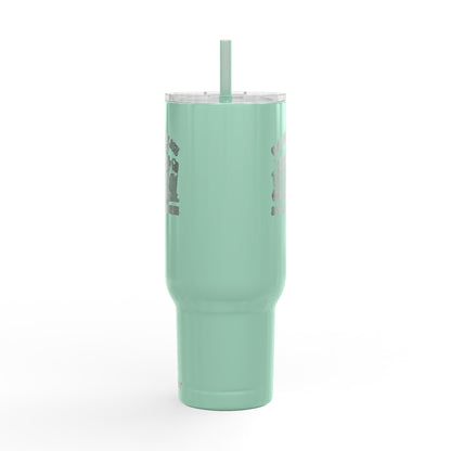 Coffee, Ice & Real Estate Advice Tumbler – 40 oz Stainless Steel Mug for Realtors (Lifestyle Image)