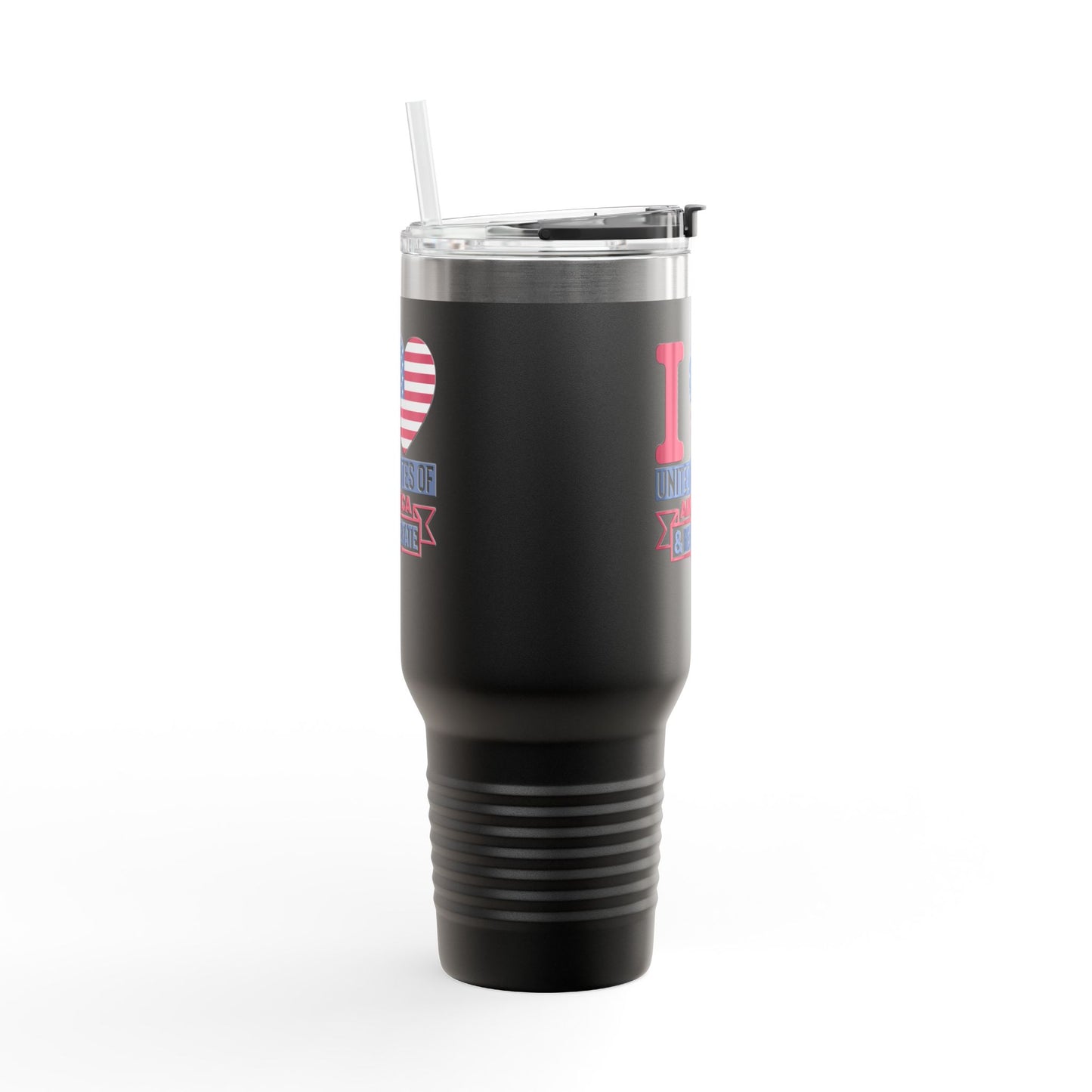 I Love USA & Real Estate Tumbler – 40 oz Stainless Steel Mug with Patriotic Design