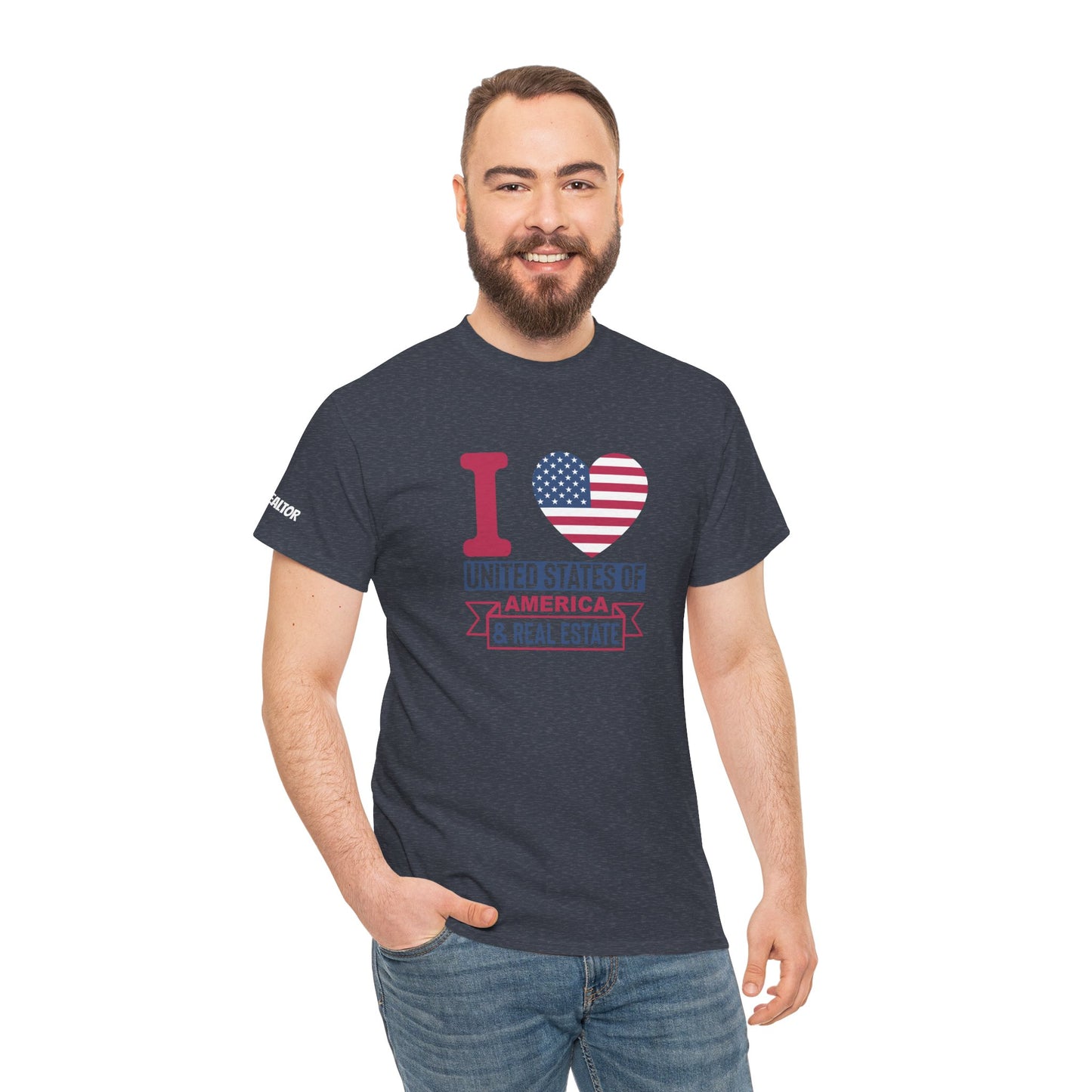 I ❤️ United States of America & Real Estate Tee – Freedom, Fireworks, and For Sale Signs 💥🏡