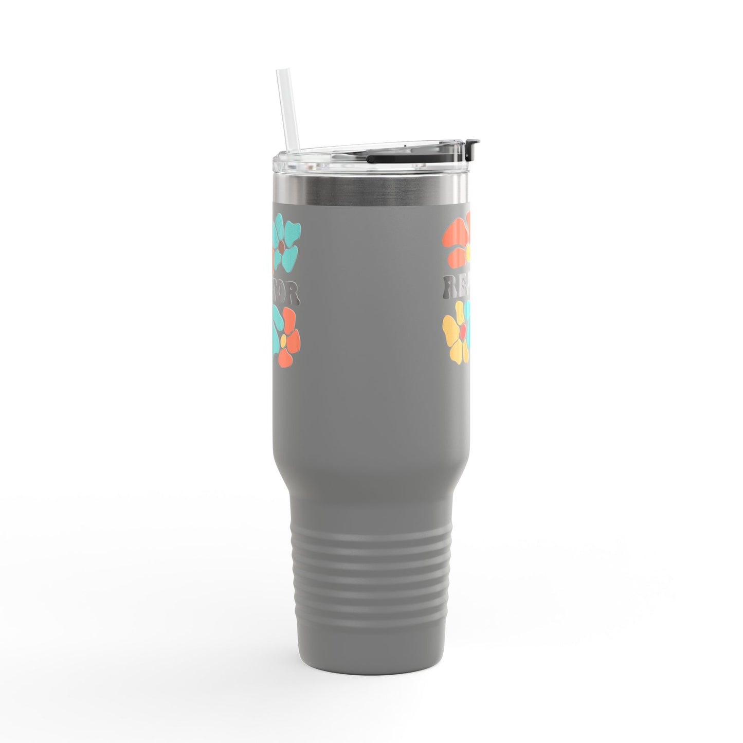 Colorful Floral Realtor 40oz Tumbler – Real Estate with a Pop of Personality 🌼☕💪