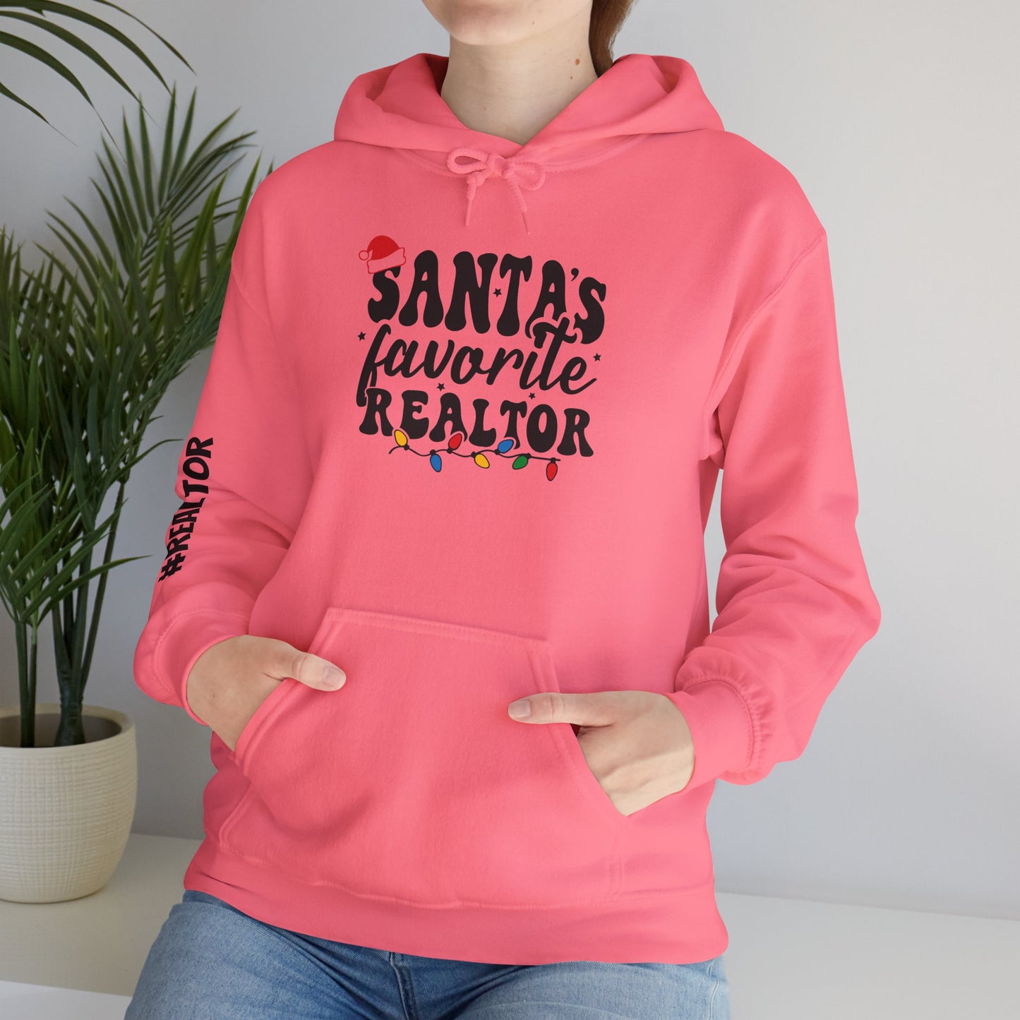 🎄 Santa’s Favorite Realtor Hoodie – Light It Up and List It!
