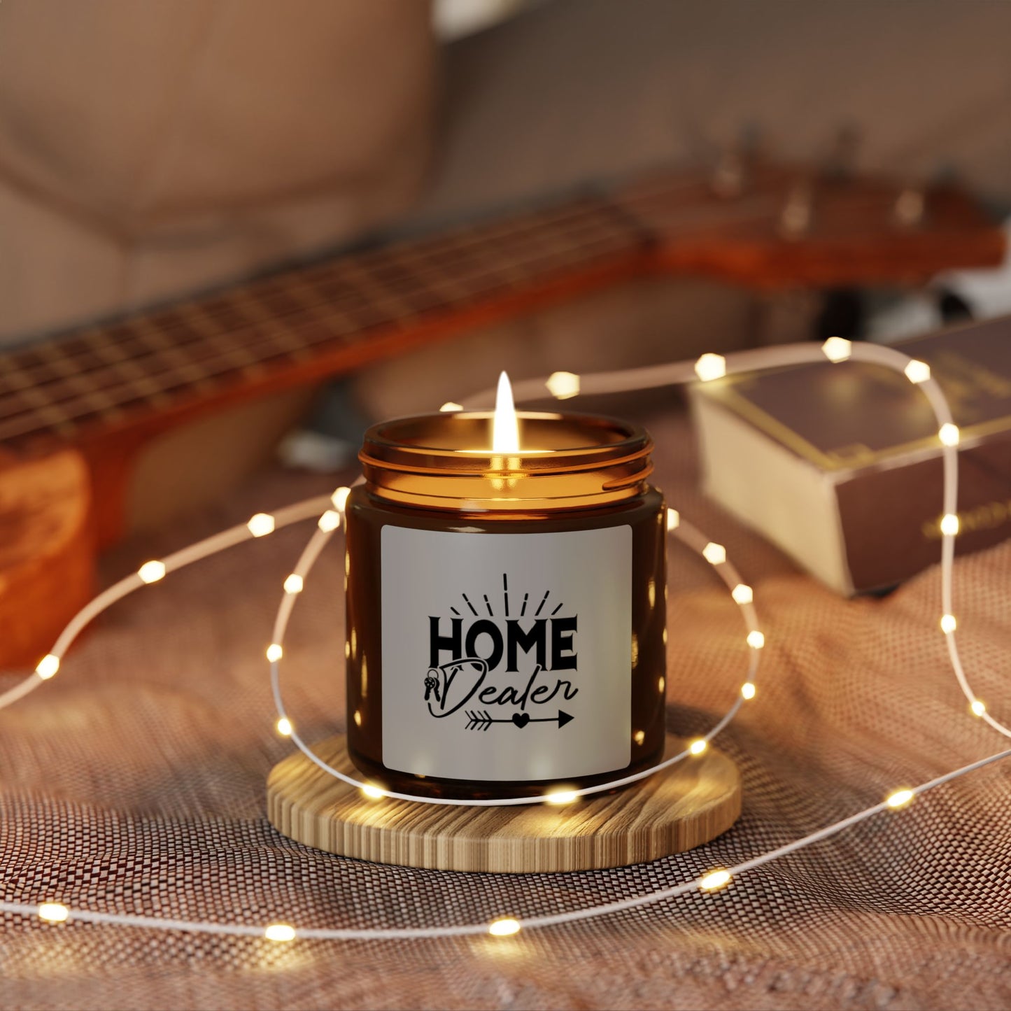 Home Dealer Realtor Scented Soy Candle (Multi-Size, Amber Jar)