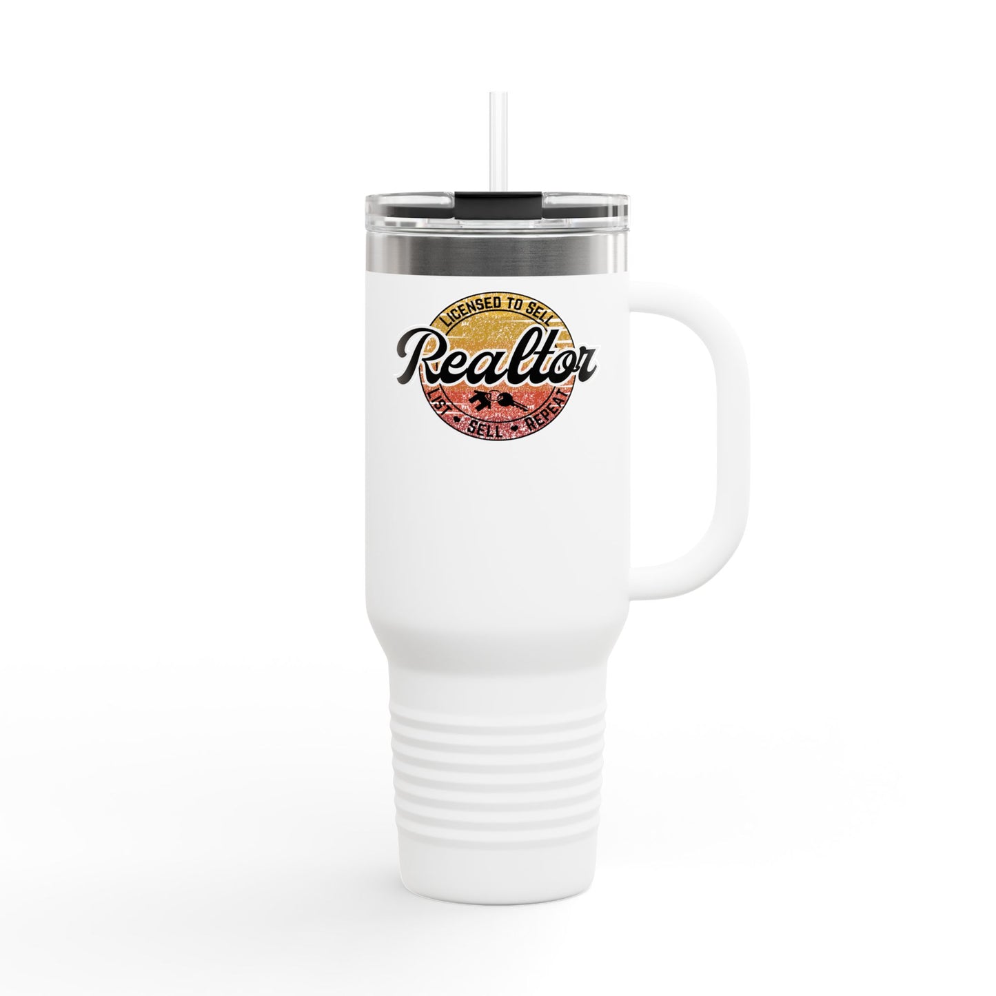 Licensed to Sell – 40oz Retro Realtor Tumbler for Agents Who Close with Style 🌅📋🏠