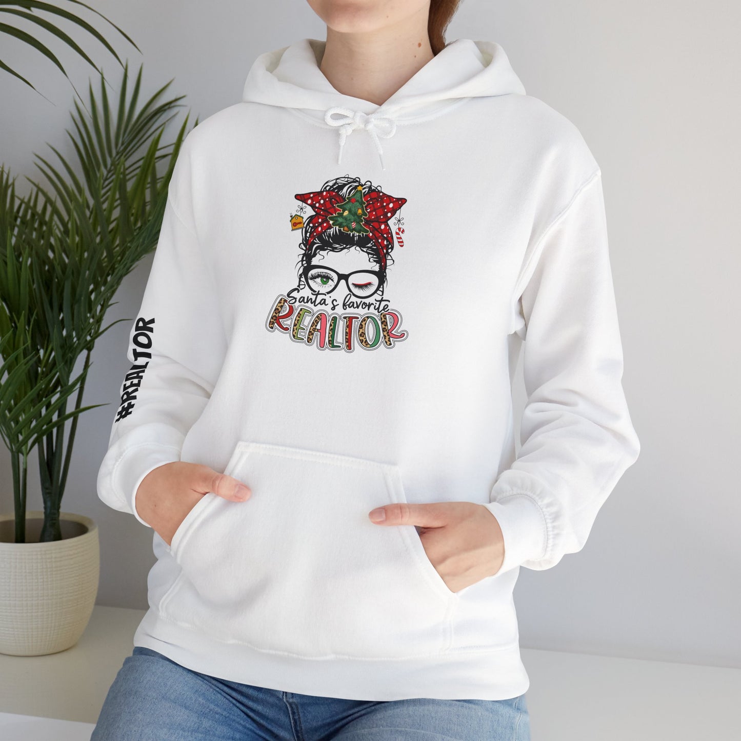 🎀 Santa’s Favorite Realtor Hoodie – Sleighin’ Homes in Style!