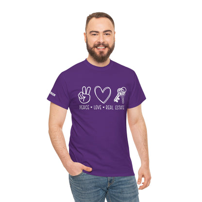 Peace • Love • Real Estate Tee – Keys, Calm & Closing Vibes ✌️❤️🔑