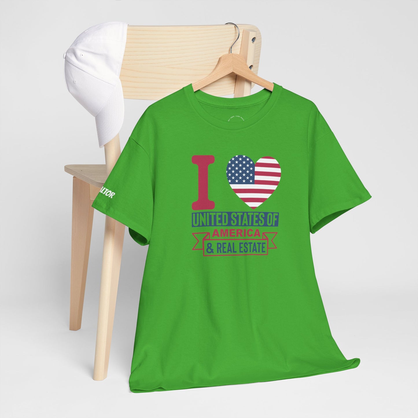 I ❤️ America & Real Estate Tee – Where Freedom Meets the Front Door 🏠