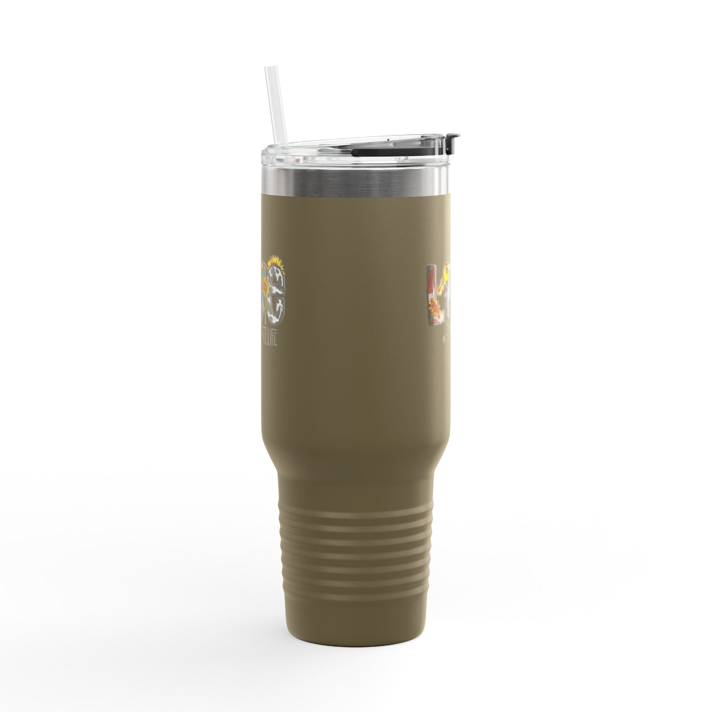 LOVE #RealEstateLife Tumbler – 40 oz Stainless Steel Mug with Colorful Realtor Design